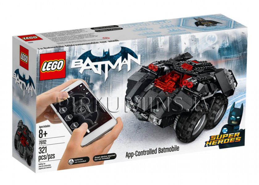 76112 LEGO® Batman Ar lietotni vadāms Betmenauto, no 8 gadiem NEW 2018!