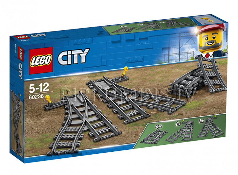 60238 LEGO® City Железнодорожные стрелки, c 5 до 12 лет NEW 2018! (Maksas piegāde eur 3.99)