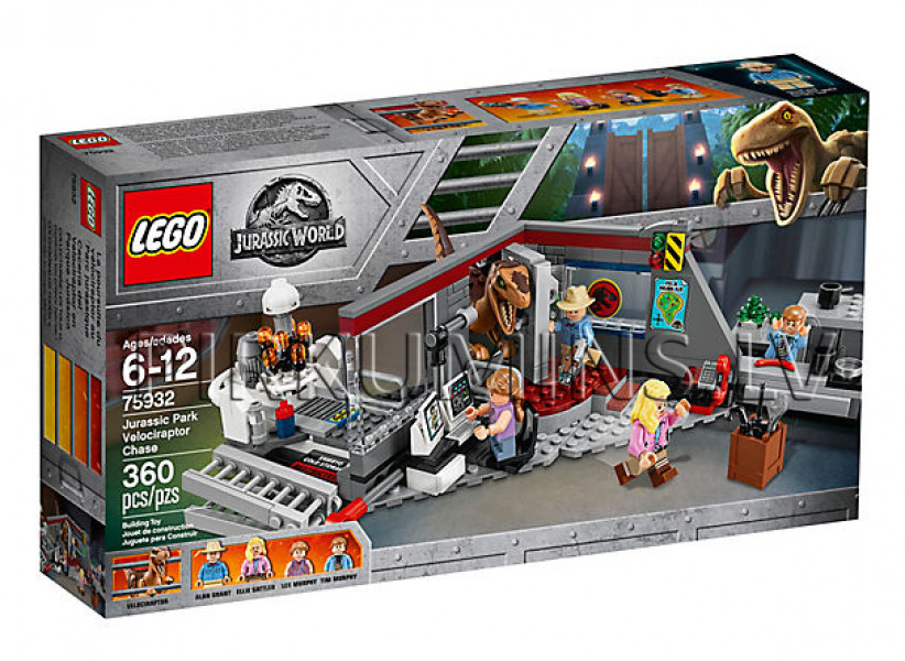 75932 LEGO® Jurassic World Jurassic Park Velociraptor Chase, c 6 до 12 лет NEW 2018!
