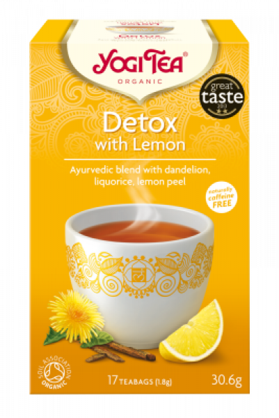 Yogi Tea Detox with Lemon (attīrošā tēja ar citronu) BIO, 17 paciņas
