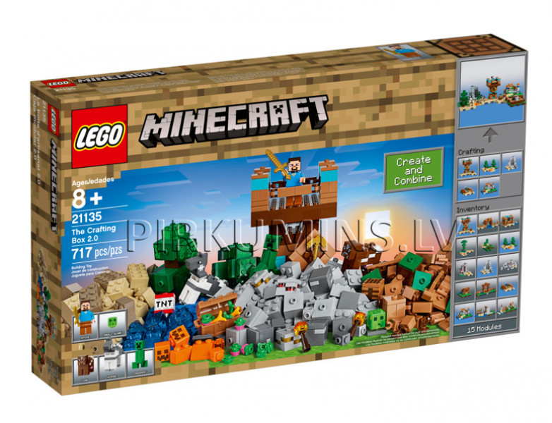 21135 LEGO® Minecraft The Crafting Box 2.0, no 8 gadiem