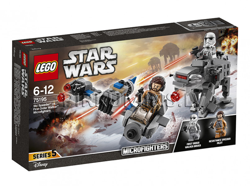 75195 LEGO® Star Wars Mikrocīnītāji Ski Speeder™ pret First Order Walker™, no 6 līdz 12 gadiem NEW 2018!