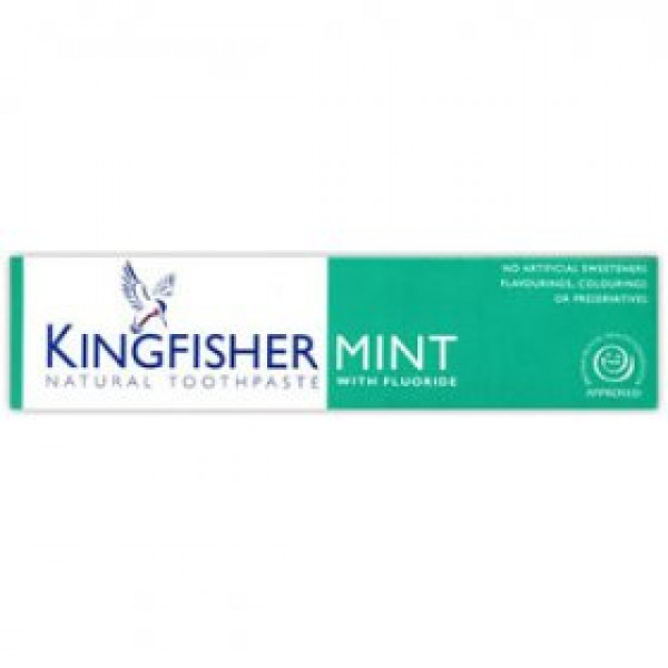 Kingfisher Dabīga fluorīdu nesaturoša zobu pasta ar piparmētru, 100 ml