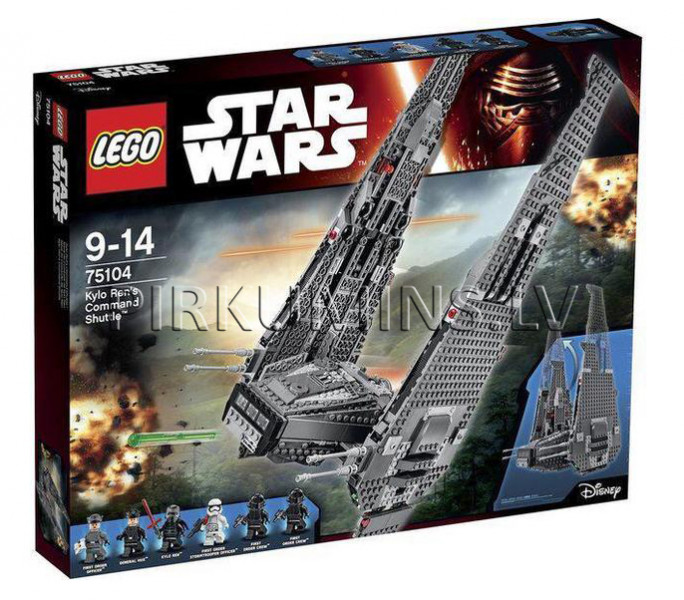 75104 LEGO Star Wars Kylo Ren's Commander Shuttle, no 9 līdz 14 gadiem