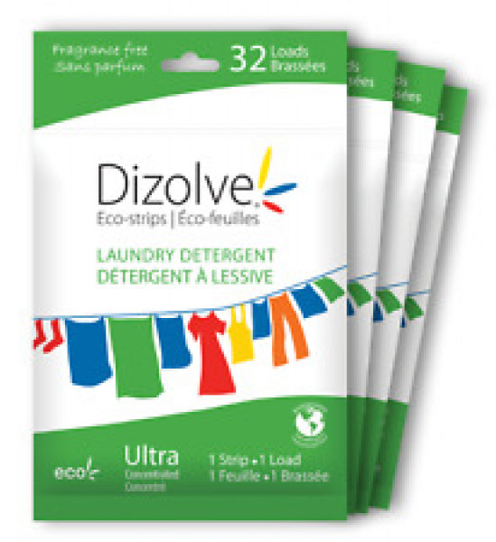 AKCIJA!!! Dizolve Eco-strips veļas mazgāšanas plāksnītes (bez aromāta) 32 mazgāšanas reizēm