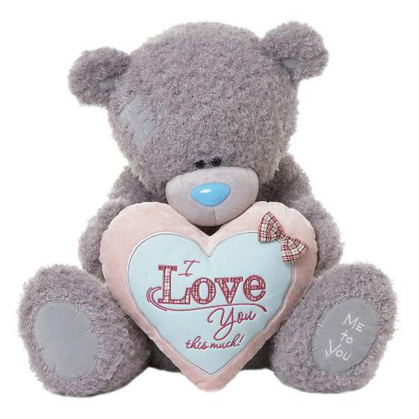 Tatty Teddy Bear Me to You Milzīgs lācis ar sirdi, 70 cm