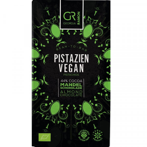 Georgia Ramon Organic 44% Mandeļu šokolāde ar pistācijām Pistazien Vegan, 50g