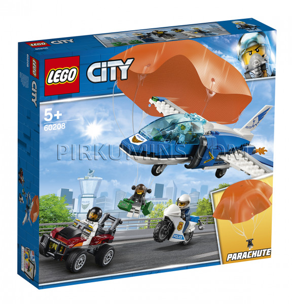 60208 LEGO® City Gaisa policija: arests ar izpletni, no 5+ gadiem NEW 2019! (Maksa par piegādi - 3.99 eur)