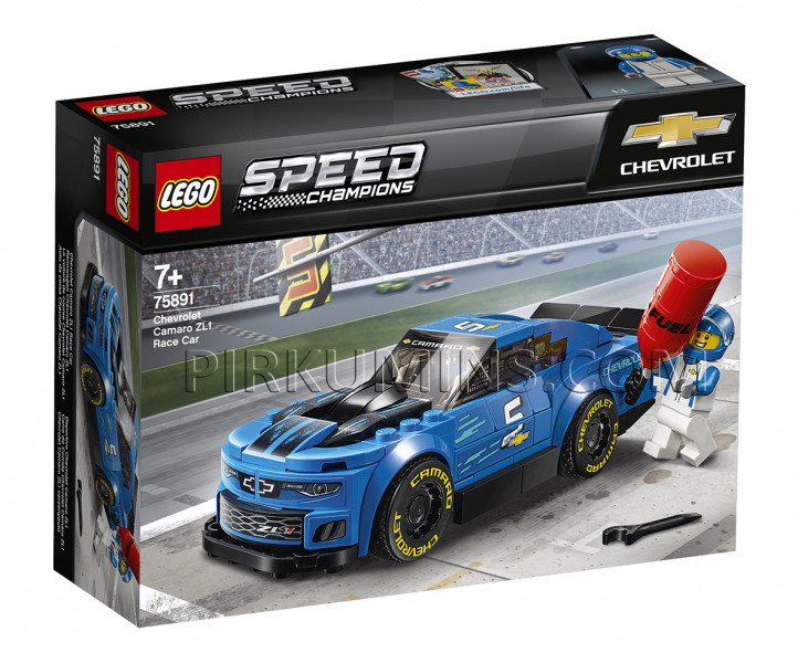 75891 LEGO® Speed Champions Chevrolet Camaro ZL1 sacīkšu automašīna, no 7+ gadiem NEW 2019!