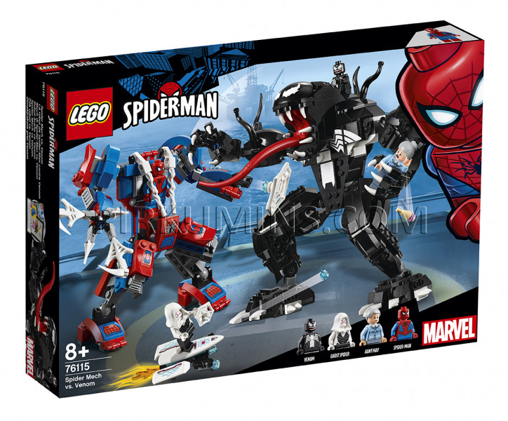 76115 LEGO® Super Heroes Zirnekļrobots pret Venom, no 8+ gadiem NEW 2019!