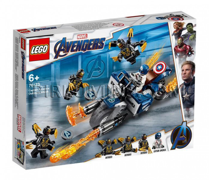 76123 LEGO® Super Heroes Captain America: Avengers Outriders Attack, no 6+ gadiem NEW 2019!