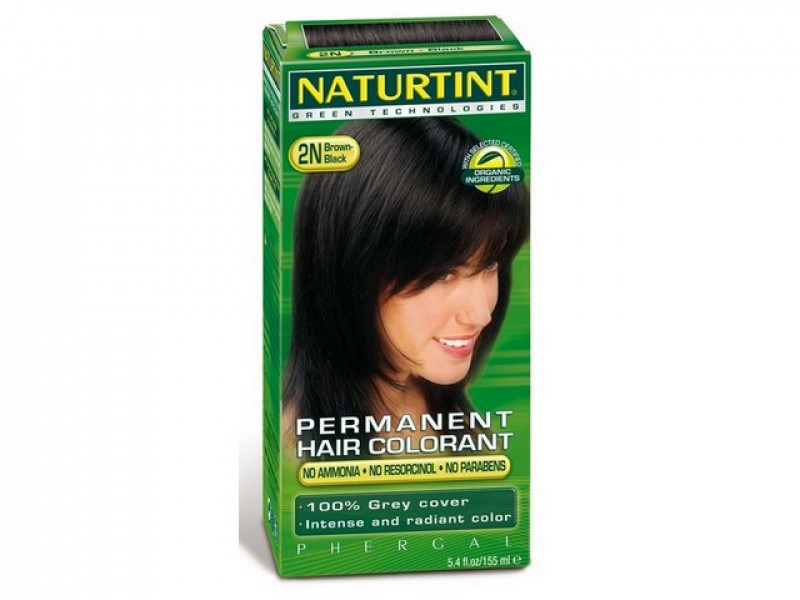 Naturtint Green technologies matu krāsa 2N, brūni melna, 150ml