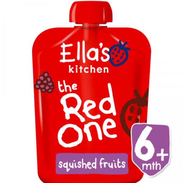 Izpārdošana! Ellas kitchen BIO Red One augļu biezenis no 6 mēn., 90g (der.t. 09.2021)