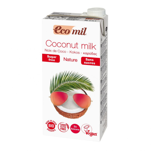 EcoMil BIO Kokosriekstu piena dzēriens bez cukura, 1l