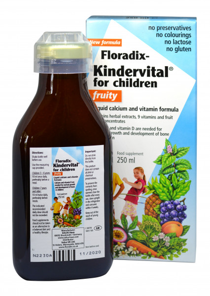 Izpārdošana! Floradix Kindervital multivitamīnu komplekss bērniem, 250 ml, der.term. 30.04.2023