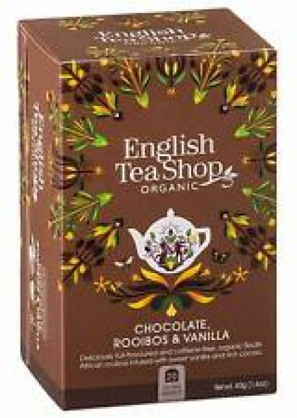 English Tea Shop organiskā Šokolādes, roibosa un vaniļas tēja (20 maisiņi)
