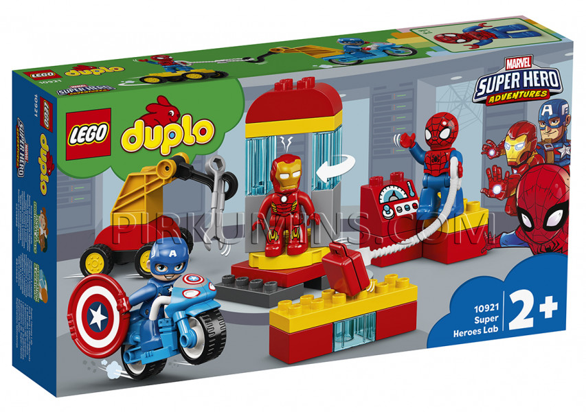 10921 LEGO® DUPLO Лаборатория супергероев, от 2+ лет NEW 2020!(Maksas piegāde eur 3.99)