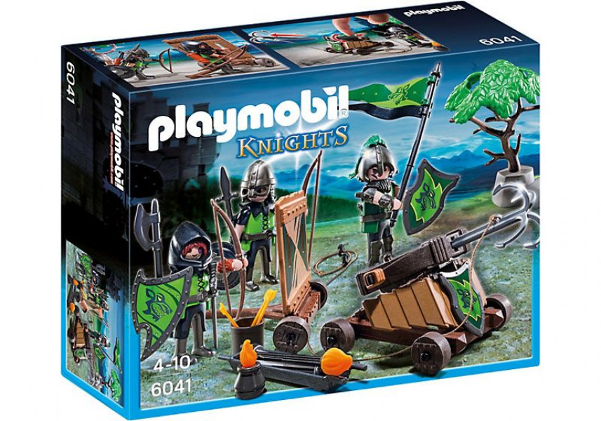 6041 PLAYMOBIL® Knights Vilku bruņinieki ar katapultu, no 4+ (VAIRS NEBŪS)