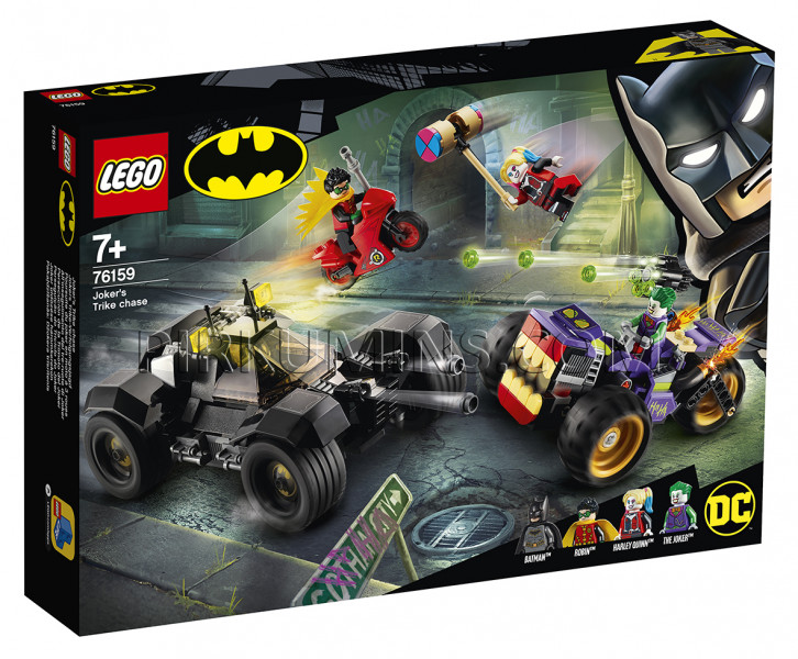 76159 LEGO® Batman Pakaļdzīšanās: Džokera trīsritenis, no 7+ gadiem NEW 2020!