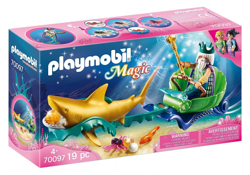 70097 PLAYMOBIL® MAGIC Jūras karalis ar haizivi, no 4+