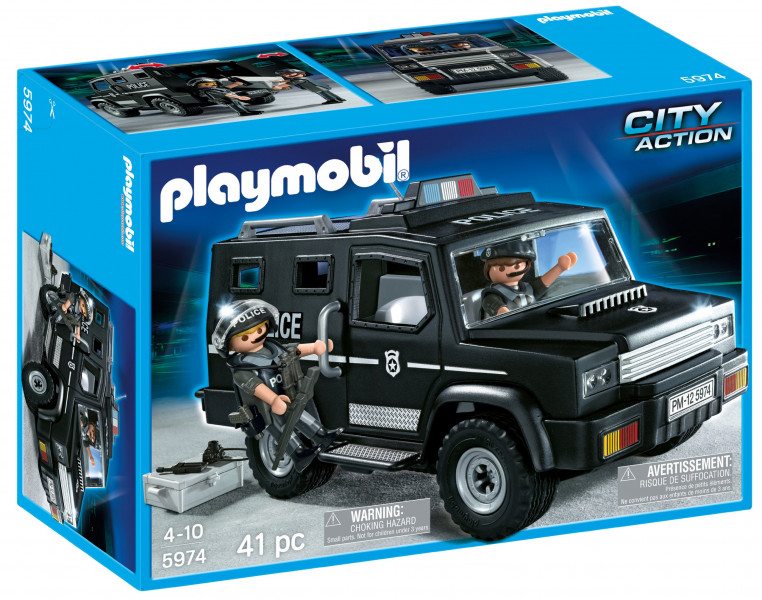 5974 PLAYMOBIL® City Action Police SWAT transportlīdzeklis, no 4+