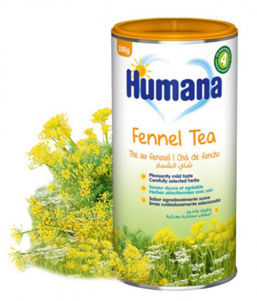 Humana чай с фенхелем и тмином с 4 мес 200г