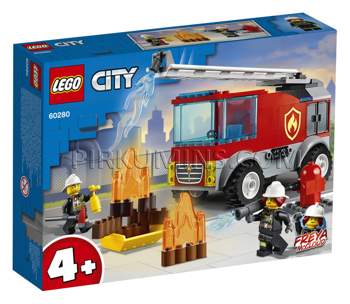 60280 LEGO® City Пожарная машина с лестницей, c 4+ лет NEW 2021! (Maksas piegāde eur 3.99)