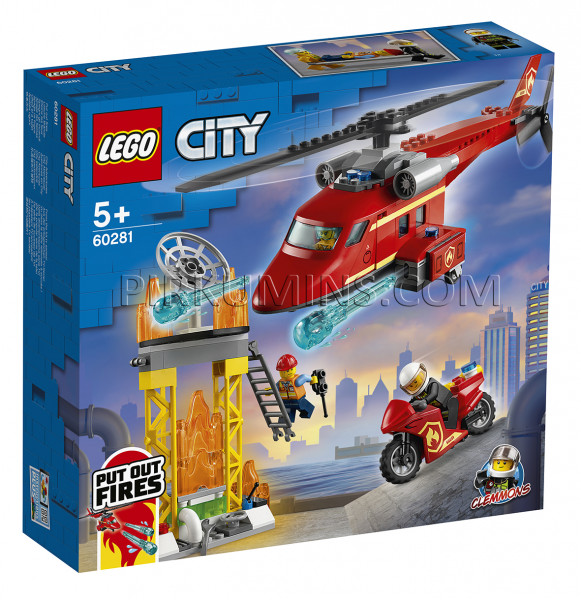 60281 LEGO® City Ugunsdzēsēju glābšanas helikopters, no 5+ gadiem NEW 2021!(Maksa par piegādi - 3.99 eur