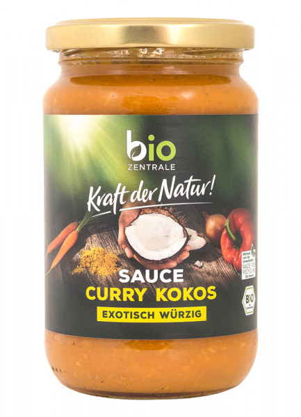 Bio-Zentrale Karija un kokosriekstu mērce, bez glutēna, piemērota vegāniem, 340 ml