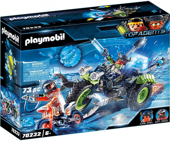 70232 PLAYMOBIL® Top Agents Arktiskās atbalstīšanas ledus visurgājējs, no 6+ gadiem NEW 2021!