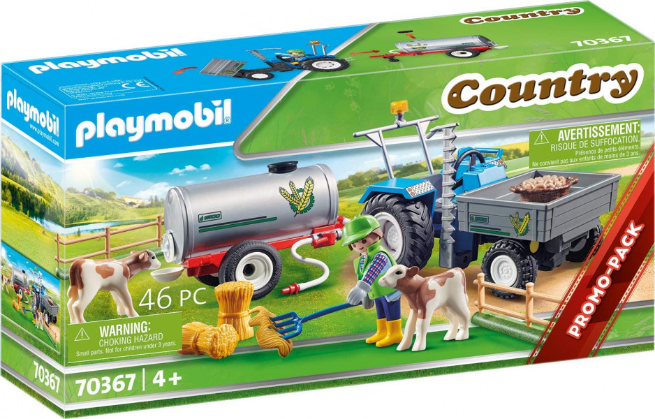 70367 PLAYMOBIL® Country Traktors ar ūdens piekabi, no 4+ gadiem NEW 2021!
