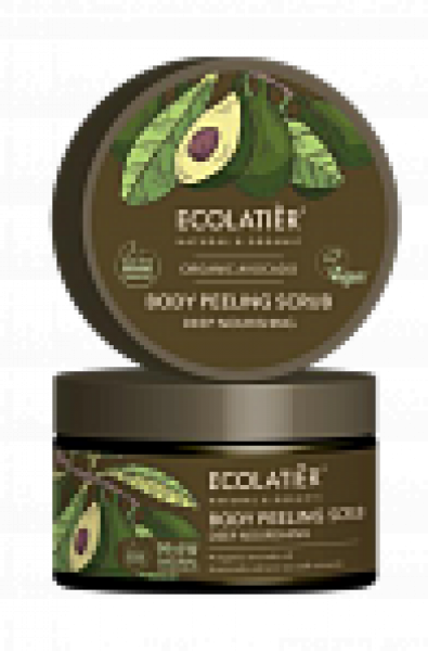 Izpārdošana! ECOLATIER AVOCADO pīlings-skrubis ķermenim, intensīvi barojošs, 300g