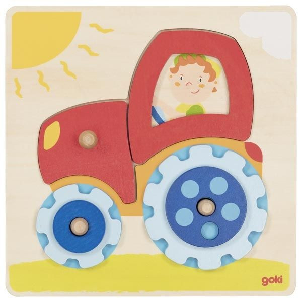 GOKI koka puzle Traktors, 1+ , 57702