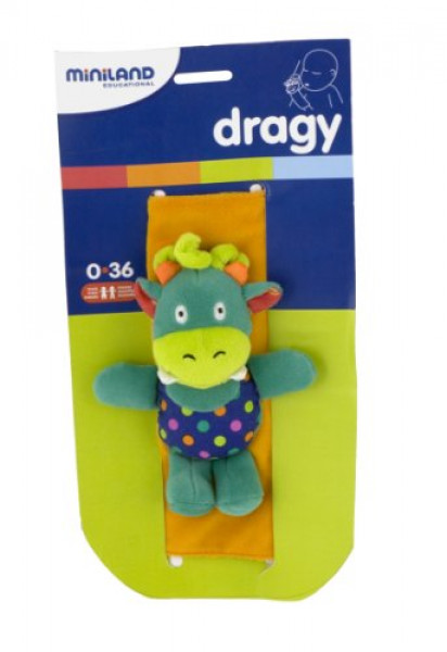 Miniland Mīksts aizsargs-rotaļlieta uz auto drošības jostas 20cm garumā