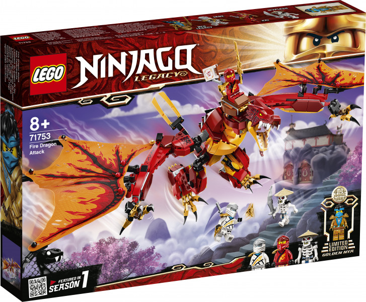 71753 LEGO® Ninjago Атака огненного дракона, c 8+ лет NEW 2021! (Maksas piegāde eur 3.99)