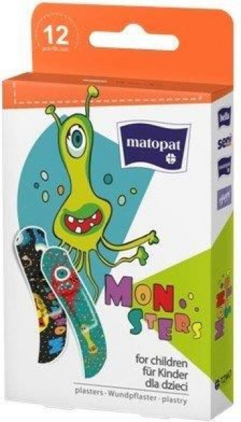 Matopat пластыри Monsters для детей, 12 шт./упак._c1152