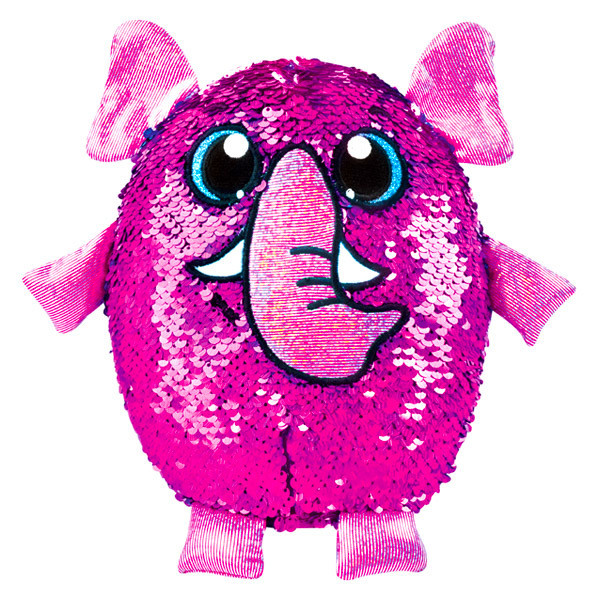 Shimmeez Mīkstā rotaļlieta- spilvens ar gliteriem Zilonis 21 cm