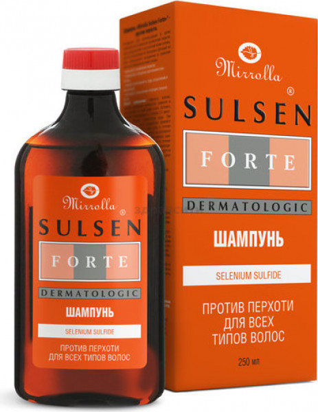 Mirrolla Sulsen Forte šampūns pret blaugznām, 250ml