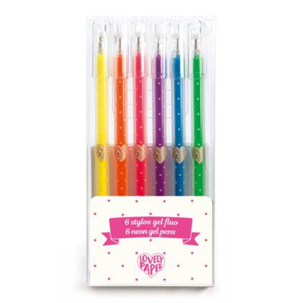 Djeco pildspalvas - 6 neona krāsas no 6 gadiem, DD03756