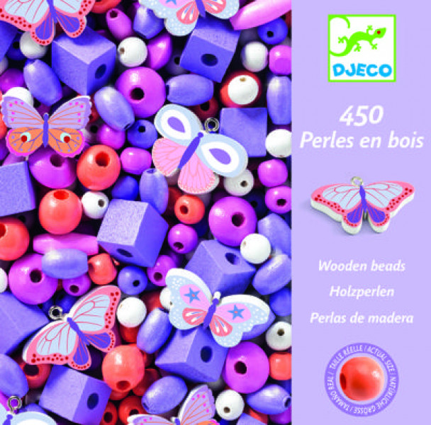 Djeco Koka pērlītes rotu gatavošanai - Tauriņi no 4-8 gadiem DJ09810