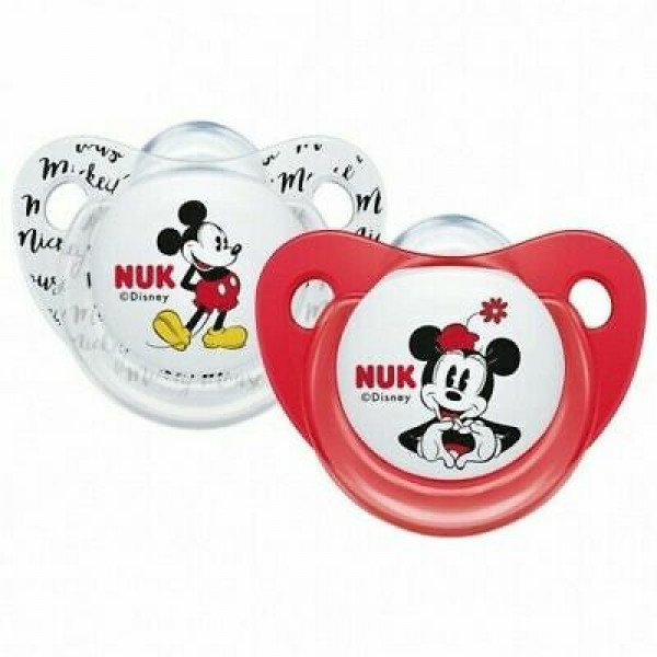 Izpārdošana! SU28 Nuk Disney Mickey, silikona māneklītis 1.izmērs (0-6mēn.), 2gb.