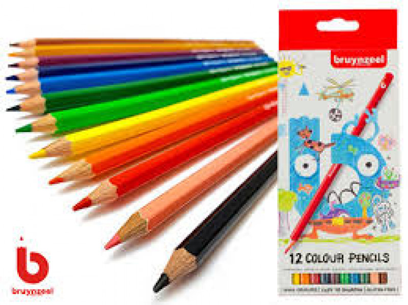 Bruynzeel Krāsainie,spilgtas krāsas zīmuļi, 12 krāsas