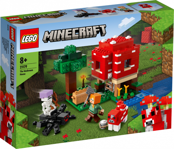 21179 LEGO® Minecraft Грибной дом, c 8+ лет, NEW 2022! (Maksas piegāde eur 3.99)