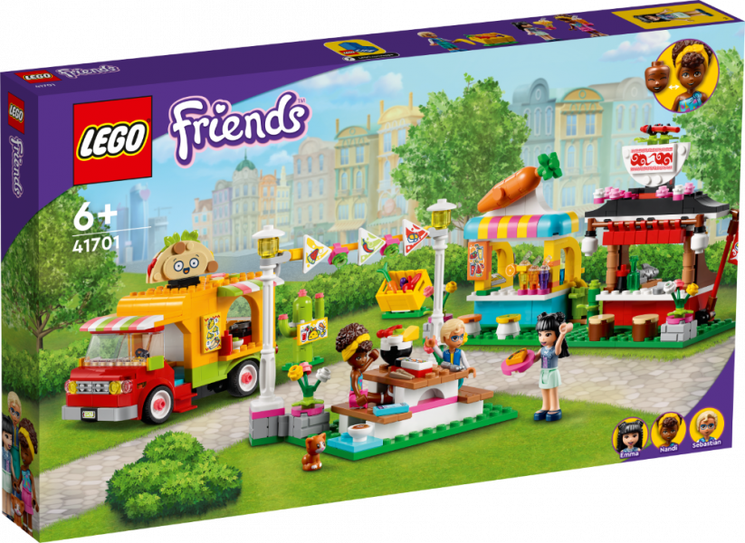 41701 LEGO® Friends Street Food tirdziņš, 6+ gadiem, NEW 2022!(Maksas piegāde eur 3.99)