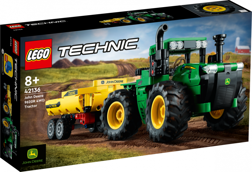 42136 LEGO® Technic John Deere 9620R 4WD Tractor с 8+ лет NEW 2022! (Maksas piegāde eur 3.99)