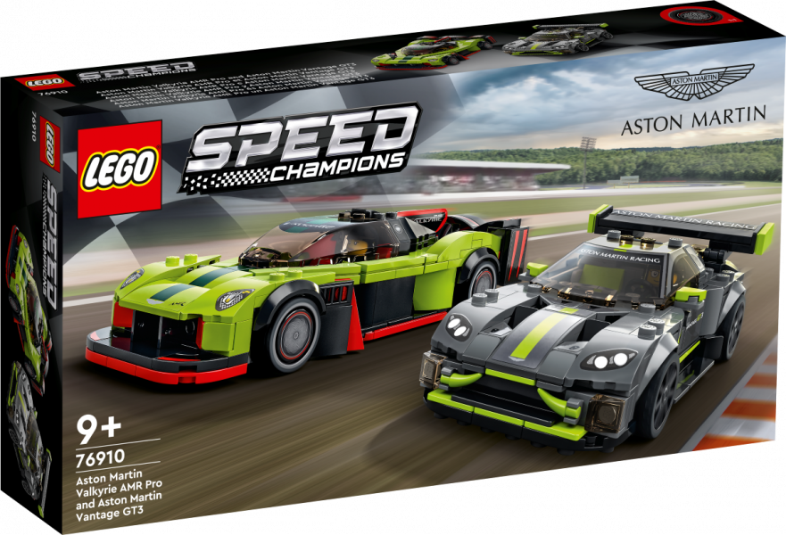 76910 LEGO® Speed Champions Aston Martin Valkyrie AMR Pro un Aston Martin Vantage GT3 no 9+ gadiem NEW 2022! (Maksas piegāde eur 3.99)