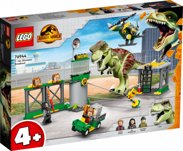 76944 LEGO® Jurassic World Побег тираннозавра, с 4+ лет, NEW 2022! (Maksas piegāde eur 3.99)