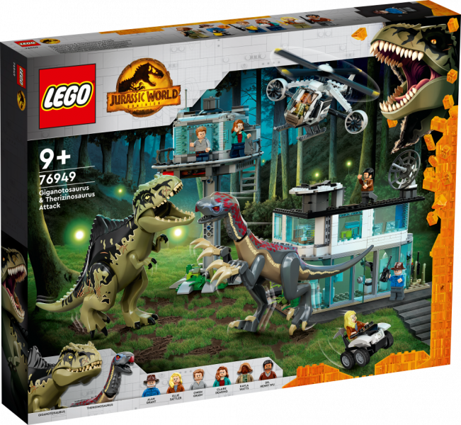 76949 LEGO® Jurassic World Giganotozaura un teriziniozaura uzbrukums, no 9+ gadiem, NEW 2022! (Maksas piegāde eur 3.99)