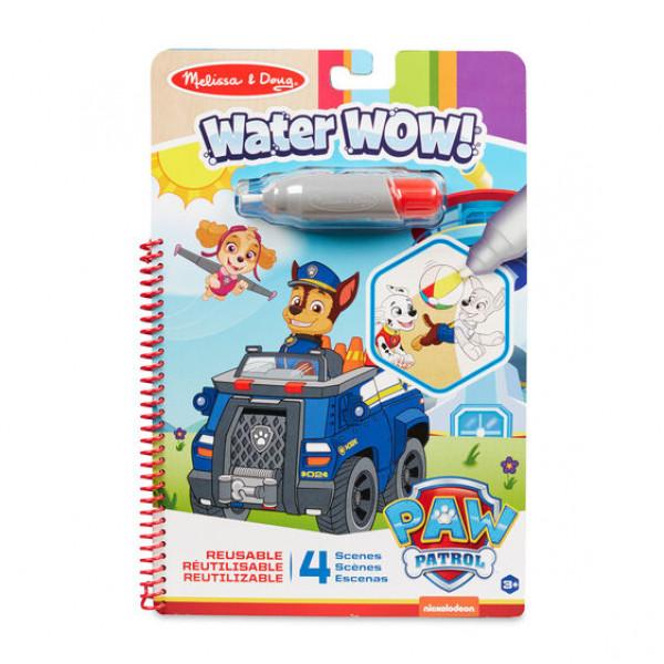 Melissa & Doug dažādu uzdevumu grāmata, krāso ar ūdens otiņu PAW PATROL Chase 3+ gadiem, 33251