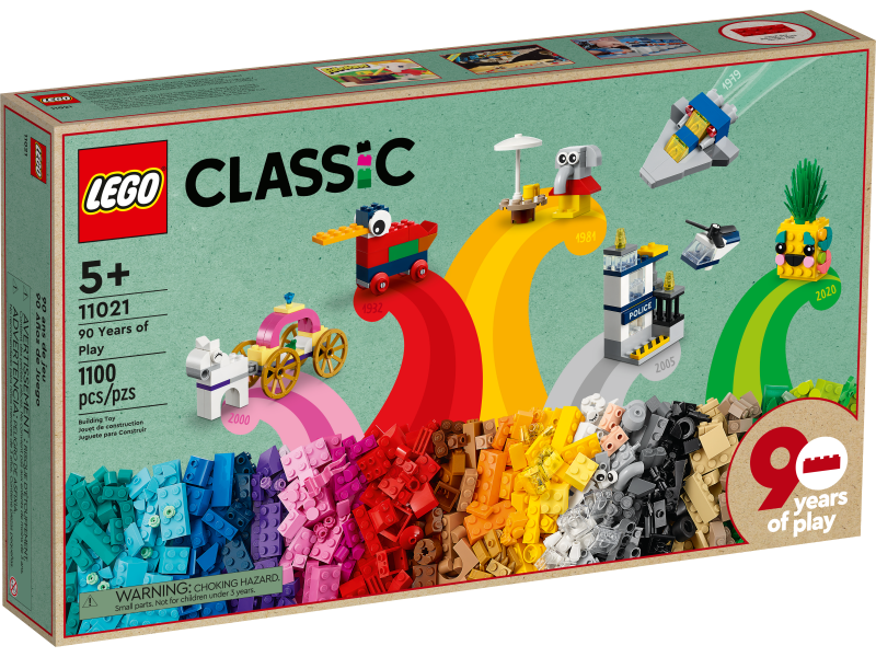 11021 LEGO® Classic 90 лет игры, c 5+ лет NEW 2022! (Maksas piegāde eur 3.99)